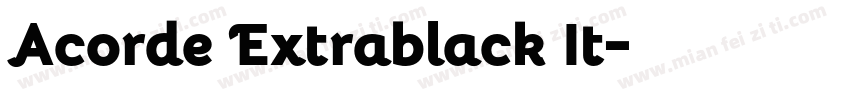 Acorde Extrablack It字体转换